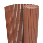 Kahepoolne piirdeaed, pvc 90 x 500 cm, pruun