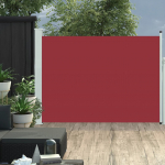 Lahtit&otilde;mmatav terrassi k&uuml;lgsein, 120 x 500 cm, punane