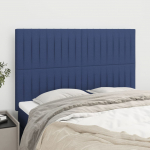 Voodipeatsid 4 tk, sinine, 72x5x78/88 cm, kangas