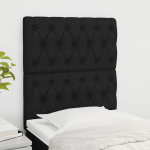 Voodipeatsid 2 tk, must, 80x7x78/88 cm, kangas