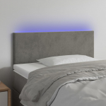 LED-voodipeats, helehall, 100x5x78/88 cm, samet