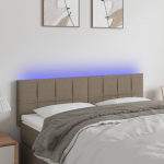 LED-voodipeats, pruunikashall, 144x5x78/88 cm, kangas