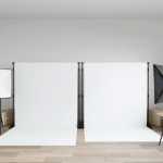 Taustaraamid 2 tk, must, 254x243 cm, teras