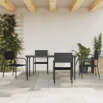 5-osaline aia s&ouml;&ouml;gim&ouml;&ouml;bli komplekt, must, pol&uuml;rotang ja teras