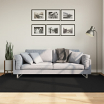 Vaip huarte, l&uuml;hikese narmaga, pestav, must, 160x230 cm