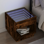 &Ouml;&ouml;kapp LED-tuledega, suitsutatud tamm, 50x50x50 cm