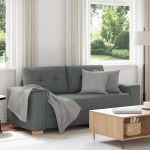 Kahekohaline diivan, tumehall, 180 x 77 x 82 cm, kangas