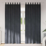 Pimendavad kardinad 2 tk helehall 140 x 260 cm samet