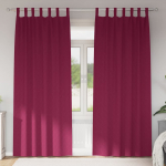 Kardinad r&otilde;ngastega 2 tk veinpunane 260 x 140 cm pol&uuml;ester