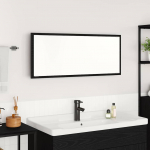 Peegel LED -ribatuledega must tamm 90 x 8,5 x 37 cm tehispuit