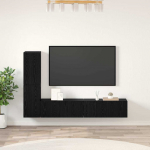 Seina TV Kapid Seinale kinnitatav 2 tk Must tamm Tehispuit