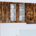 Seinakapp 2 tk suitsetatud tamm 40 x 31 x 80 cm tehispuit