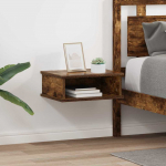 &Ouml;&ouml;kapp 2 tk suitsetatud tamm 40 x 31 x 15 cm tehispuit