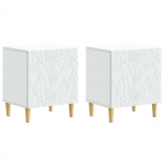 &Ouml;&ouml;kapp 2 pcs Valge 43 x 34,5 x 50 cm Tehispuit