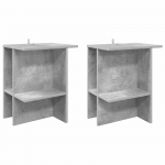 Kohvilaud 2 pcs Betoonhall 40 x 30 x 49 cm Tehispuit