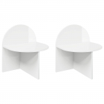 &Ouml;&ouml;kapp 2 pcs K&otilde;rgl&auml;ikega valge 40 x 35,5 x 45,5 cm