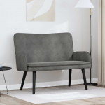 Kaks kohtaline diivan Tumehall 115 x 61 x 87 cm Samet