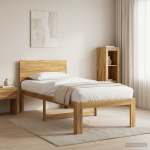 Voodiraam peatoega ROSTOCK valge 90 x 190 cm