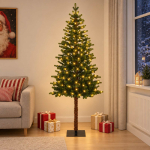 Kunstlik kokkupandav j&otilde;ulupuu 180 cm 300 LED-i Soe valge