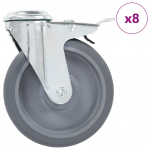 Poldiaukudega p&ouml;&ouml;ratavad m&ouml;&ouml;blirattad 8 tk, 125 mm