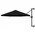 Seinale kinnitatav p&auml;ikesevari, metallpostiga 300 cm, must