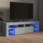 Telerialus LED-tuledega, betoonhall, 140x36,5x40 cm