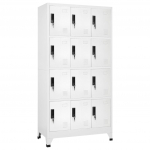 Lukustatav hoiukapp, valge, 90 x 45 x 180 cm, teras