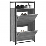 Jalatsikapp, hall sonoma tamm, 60 x 34 x 112 cm, tehispuit