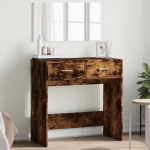 Peegliga tualettlaud, suitsutatud tamm, 80 x 39 x 80 cm