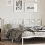 Metallist voodipeats, valge, 200 cm