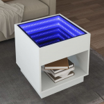 Diivanilaud LED-tuledega, valge, 50 x 50 x 50cm