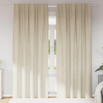 Pimendavad kardinad 2 tk cream 140 x 260 cm samet