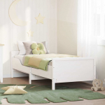 Voodiraam peatsiga Valge 80 x 200 cm Tehispuit
