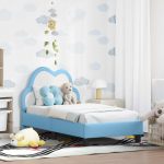 Kuni 3-aastase Voodiraam koos peatoega Sinine 70 x 140 cm PU