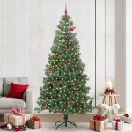 J&otilde;ulupuu koos 300 led-iga koos alusega roheline 240 cm pvc