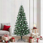 Tehis pre-lit j&otilde;ulupuu roheline 210 cm pvc ja metall