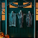 Halloweeni rippuv kummitus 3 tk must 66 x 110 cm pol&uuml;ester