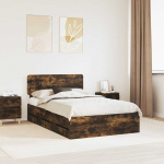 Voodiraam sahtliga suitsetatud tamm 135 x 190 cm inseneripuit