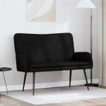 2-kohaline diivan Must 115 x 61 x 87 cm kangas