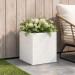 Aia istutuskast valge 25 x 25 x 25 cm k&uuml;lmvalmistatud teras