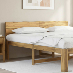 Naturaalse servaga voodipeats ROSTOCK valge 180 cm