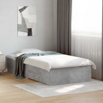 Voodiraam ladustamisega Betoonhall 80 x 200 cm Tehispuit