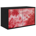 Seinale paigaldatav TV kapp AACHEN 69 x 33 x 40 cm Must tamm