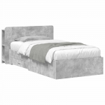 Voodiraam ladustamisega peaga Betoonhall 80 x 200 cm Tehispuit