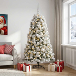 Kunstlik hingedega j&otilde;ulupuu koos kuulidega 240 cm 300 LED-i