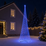Alusega spiraalne LED-j&otilde;ulupuu EKENAS 500 cm 868 LED-i Sinine