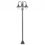 Aialatern, e27 220 cm, alumiinium, kolme laternaga, pronks