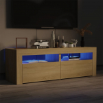 Telerialus LED-tuledega, sonoma tamm, 120 x 35 x 40 cm