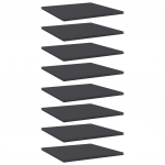 Riiuliplaadid 8 tk, hall, 40x40x1,5 cm, tehispuit