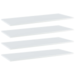 Riiuliplaadid 4 tk, valge, 100 x 40 x 1,5 cm, puitlaastplaat